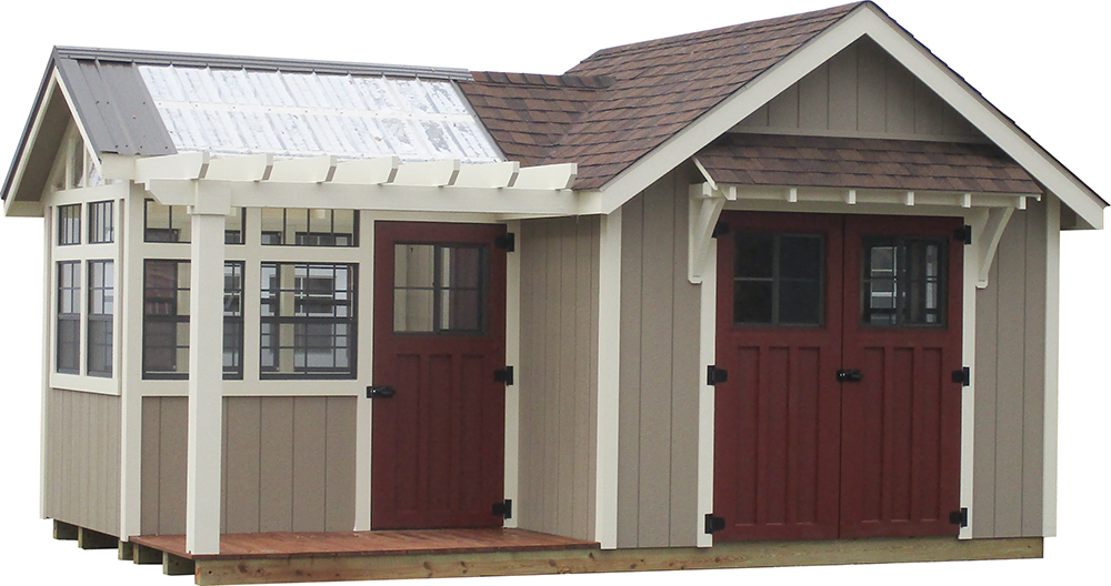 10x18farmhousegardenshed buckskin