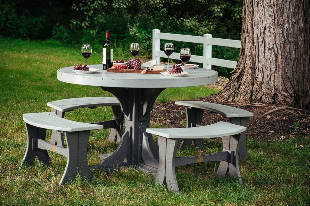 poly 4 round table set 3 dining height dove gray slate 1024x683 1