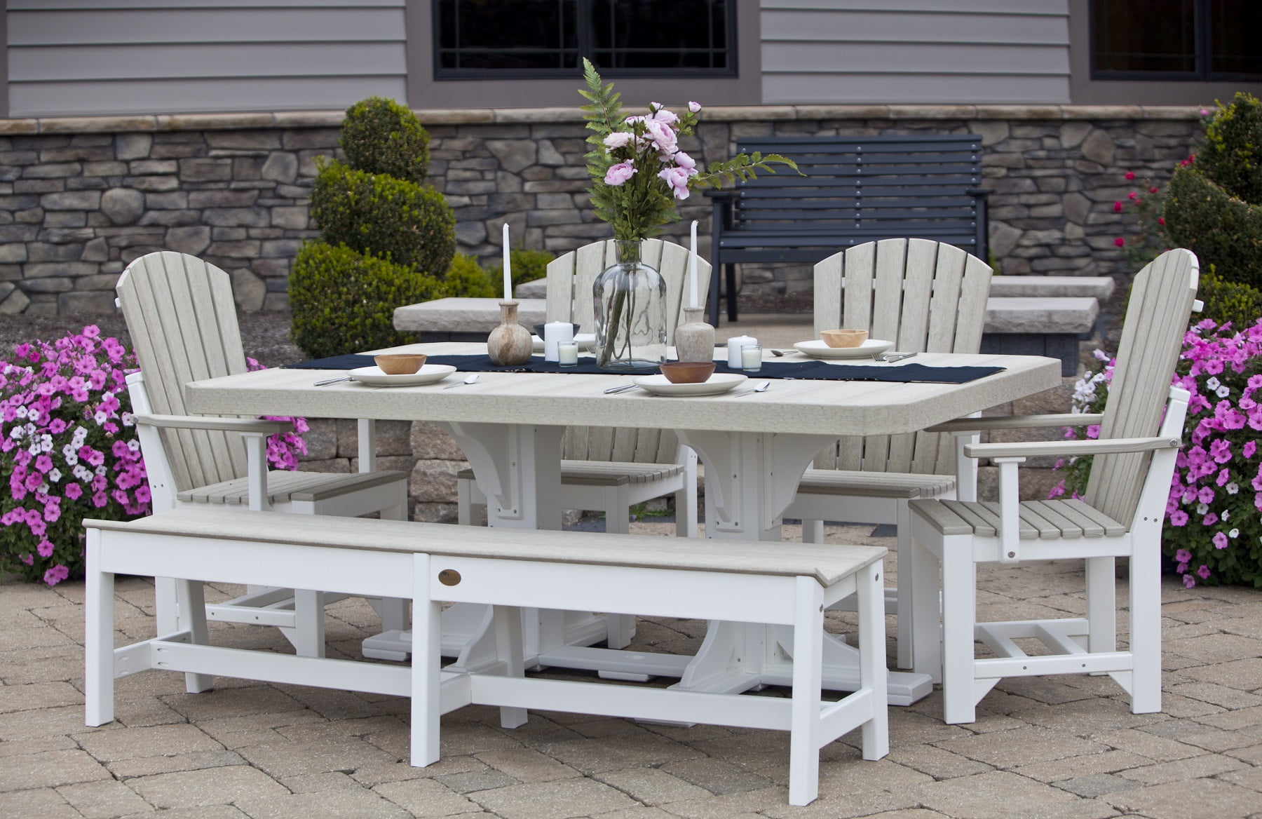 72 cafe dining bench birch white