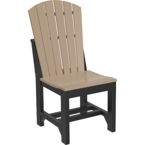 ascd adirondack side chair dining heightweathered wood black squared
