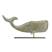 whale 505v1m 37in whale on mantel stand blue verde silo 1