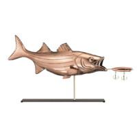bass with lure 9602pm bass with lure on mantel stand polished silo 1