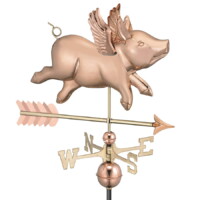 flying pig with arrow 9612pa flying pig with arrow polished silo 1