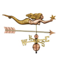 mermaid with star and arrow 966gla mermaid with star and arrow polished with golden leaf silo 1