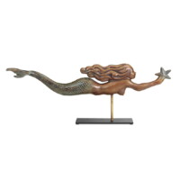 mermaid with starfish 966grnm mermaid with starfish on mantel stand patina silo 1