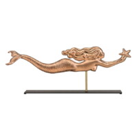 mermaid with starfish 966pm mermaid with starfish on mantel stand copper silo 1