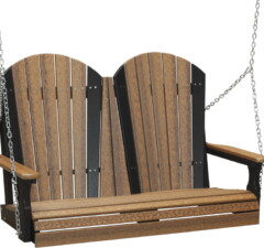 antique mahogany / black 4apsamb 4 adirondack poly swing antique mahogany black 1