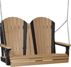 cedar / black 4apscb 4 adirondack poly swing cedar black 1