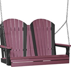 cherrywood / black 4apschb 4 adirondack poly swing cherrywood black 1