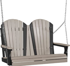weatherwood / black 4apswwb 4 adirondack poly swing weatherwood black 1