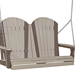 weatherwood / chestnut brown 4apswwcbr 4 adirondack poly swing weatherwood chestnut brown 1