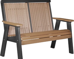 cedar / black 4cpbcb 4 classic poly bench cedar black