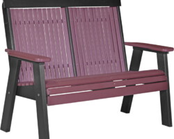 cherrywood / black 4cpbchb 4 classic poly bench cherrywood black