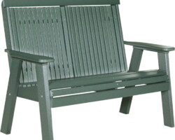 green 4cpbg 4 classic poly bench green