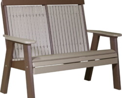weatherwood / chestnut brown 4cpbwwcbr 4 classic poly bench weatherwood chestnut brown