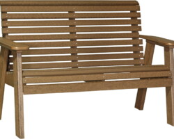 antique mahogany 4ppbam 4 plain poly bench antique mahogany