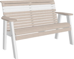 birch / white 4ppbbiw 4 plain poly bench birch white