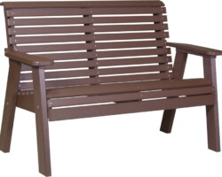 chestnut brown 4ppbcbr 4 plain poly bench chestnut brown