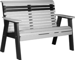 dove gray / black 4ppbdgb 4 plain poly bench dove gray black