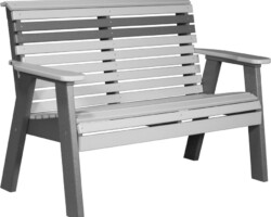 dove gray / slate 4ppbdgs 4 plain poly bench dove gray slate
