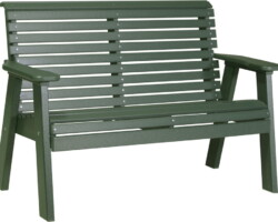 green 4ppbg 4 plain poly bench green