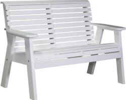white 4ppbw 4 plain poly bench white