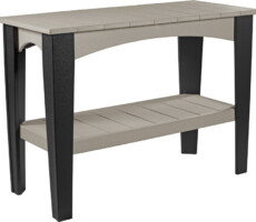 weatherwood / black ibtwwb island buffet table weatherwood black