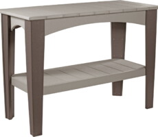 weatherwood / chestnut brown ibtwwcbr island buffet table weatherwood chestnut brown