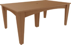 antique mahogany idt4472ram island dining table 44 x 72 rectangular antique mahogany
