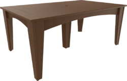 chestnut brown idt4472rcbr island dining table 44 x 72 rectangular chestnut brown