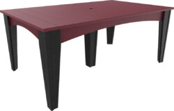 cherrywood / black idt4472rchb island dining table 44 x 72 rectangular cherrywood black