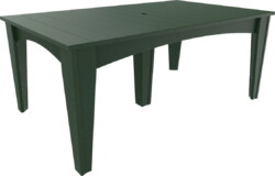 green idt4472rg island dining table 44 x 72 rectangular green