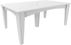 white idt4472rw island dining table 44 x 72 rectangular white