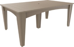 weatherwood idt4472rww island dining table 44 x 72 rectangular weatherwood