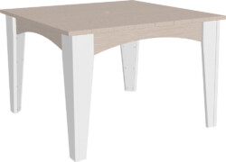 birch / white idt44sbiw island dining table 44 square birch white