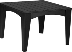 black idt44sbk island dining table 44 square black