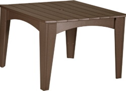 chestnut brown idt44scbr island dining table 44 square chestnut brown