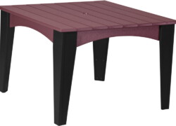 cherrywood / black idt44schb island dining table 44 square cherrywood black
