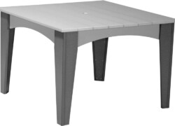 dove gray / slate idt44sdgs island dining table 44 square dove gray slate