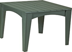 green idt44sg island dining table 44 square green