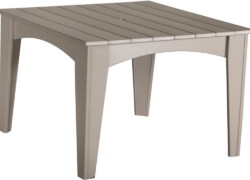 weatherwood idt44sww island dining table 44 square weatherwood