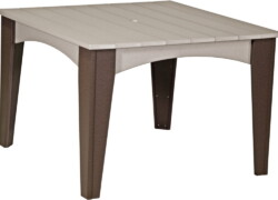 weatherwood / chestnut brown idt44swwcbr island dining table 44 square weatherwood chestnut brown