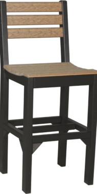 antique mahogany / black iscbamb island side chair bar height antique mahogany black
