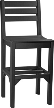 black iscbbk island side chair bar height black