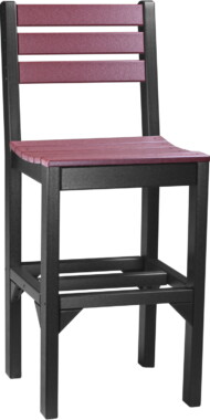 cherrywood / black iscbchb island side chair bar height cherrywood black