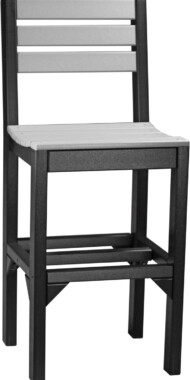 dove gray / black iscbdgb island side chair bar height dove gray black