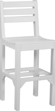 white iscbw island side chair bar height white