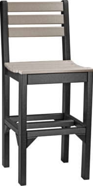 weatherwood / black iscbwwb island side chair bar height weatherwood black