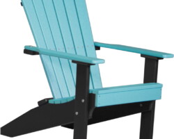 aruba blue / black lacabb lakeside adirondack chair aruba blue black