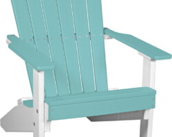 aruba blue / white lacabw lakeside adirondack chair aruba blue white